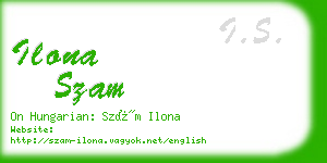 ilona szam business card